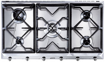 Smeg Universal SRV596GH5 piano cottura Acciaio inossidabile Da incasso Gas 5 Fornello(i)