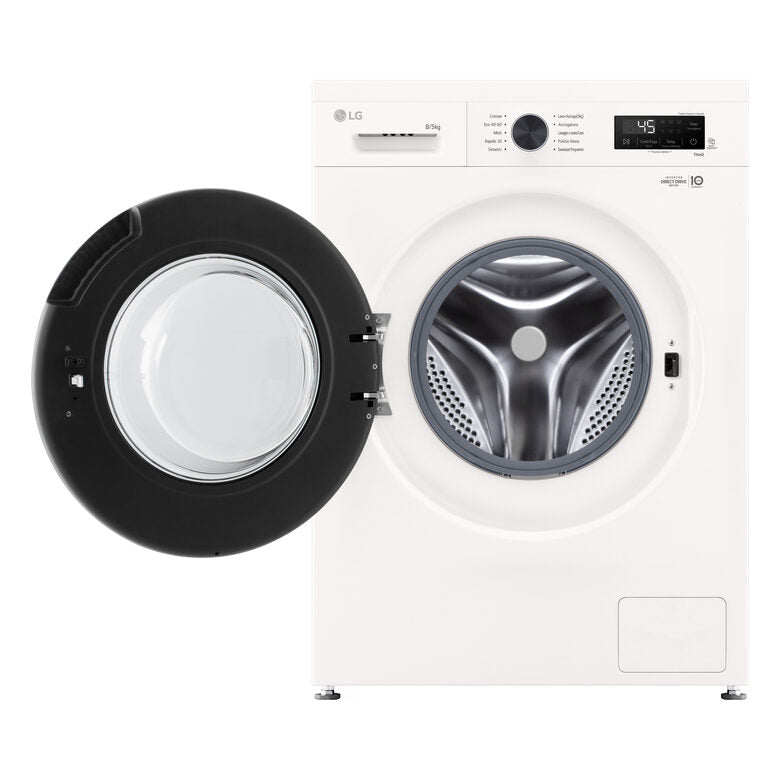 LG W4NX1085NWB Lavasciuga 8/5kg Serie X1, Classe A/E, 6 Motion Direct Drive, Wi-Fi, 1400 giri, Allergy Care, Bianca