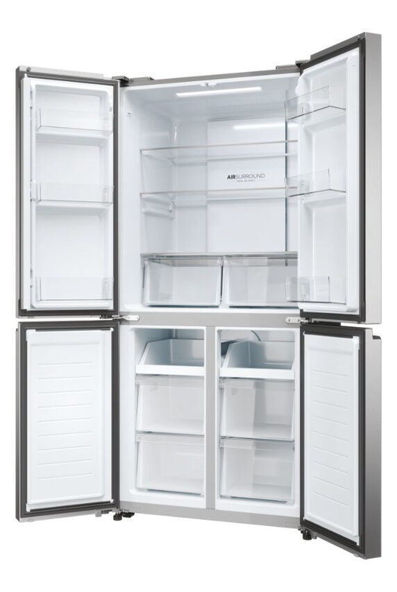Haier HCR3818ENMM Cube 83 Serie 3 Frigorifero Side By Side Libera Installazione 467 L E Platino Stainless steel