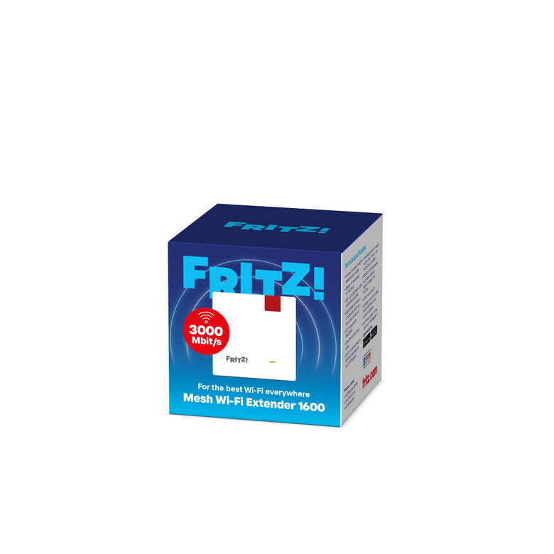 Repeater Mesh Wi-Fi Extender 1600 (FRITZ! 1200 AX International) Ripetitore di rete Bianco 10, 100, 1000 Mbit/s