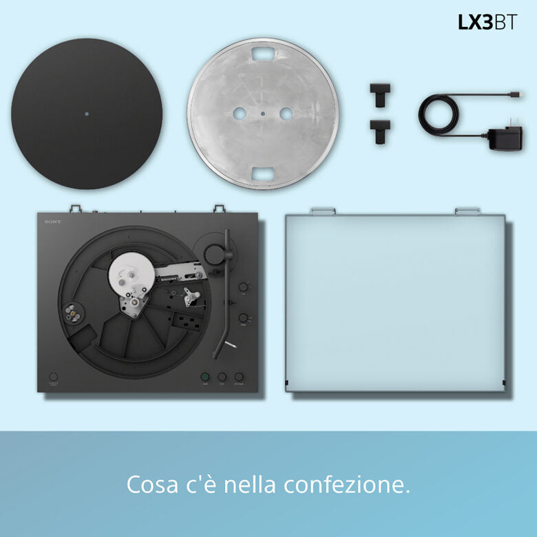 Sony PS-LX3BT Giradischi con trasmissione a cinghia Nero Automatico
