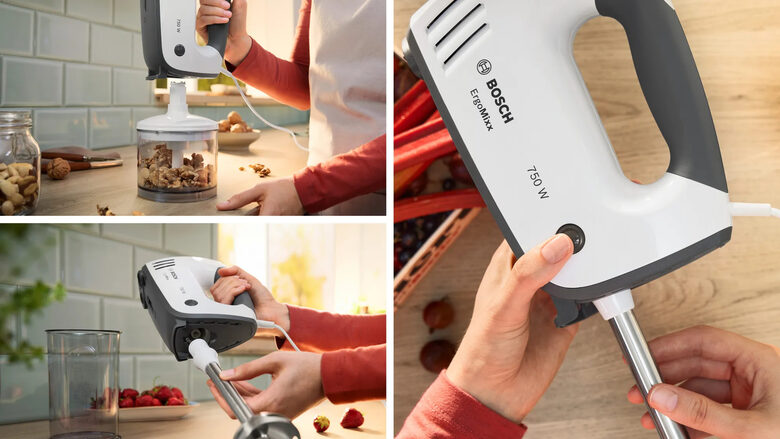Bosch MFQ37490 Sbattitore ErgoMixx 750 W Bianco, grigio
