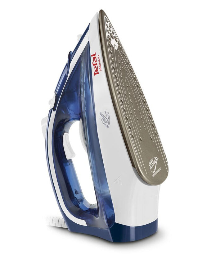 Tefal Maestro 2 FV1845E0 Ferro da stiro a secco e a vapore CeramicGlide 2300 W Blu, Bianco