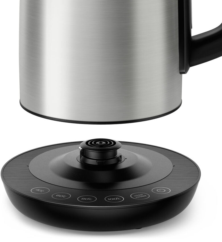 Philips Avance Collection Bollitore con controllo temp., metallo, 1,7 L, coperchio a molla
