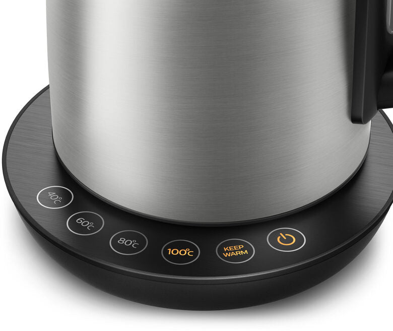 Philips Avance Collection Bollitore con controllo temp., metallo, 1,7 L, coperchio a molla