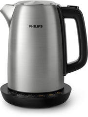 Philips Avance Collection Bollitore con controllo temp., metallo, 1,7 L, coperchio a molla