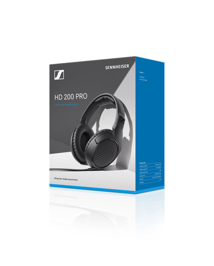 Sennheiser HD 200 PRO Cablato Cuffie A Padiglione MUSICA Nero