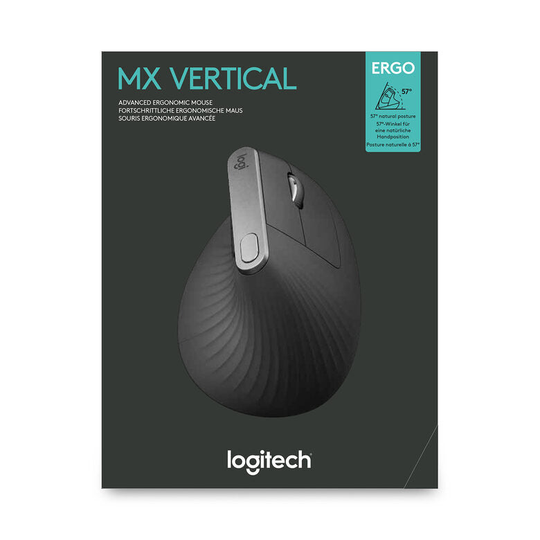 Logitech MX Vertical mouse Mano destra Wireless a RF + Bluetooth Ottico 4000 DPI