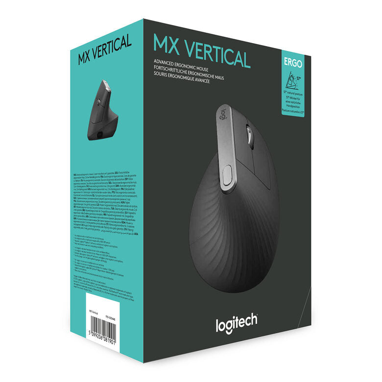 Logitech MX Vertical mouse Mano destra Wireless a RF + Bluetooth Ottico 4000 DPI