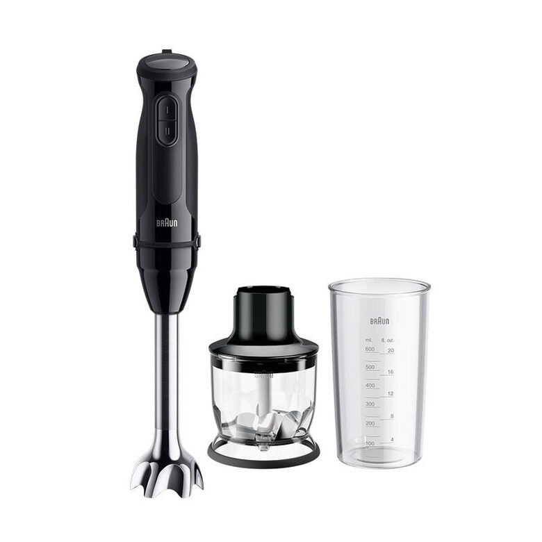 Braun MultiQuick 3 MQ30201M 0,6 L Frullatore ad immersione 900 W Nero, Acciaio satinato