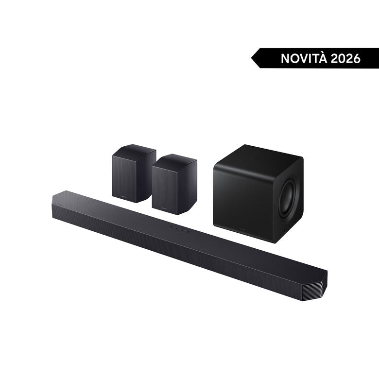 Samsung Soundbar HW-Q930H/XC, Audio 9.1.4 canali, potenza 580W, Active Voice Amplifier Pro, Bluetooth 5.3, Q-Symphony, Wireless Dolby Atmos, 2026