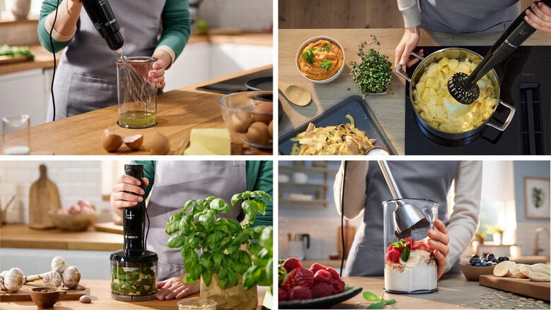 Bosch Serie 4 MSM4B623 frullatore 0,6 L Frullatore ad immersione 1000 W Antracite, Trasparente