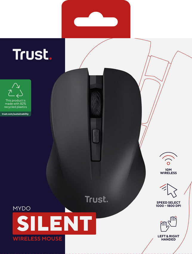 Trust Mydo mouse Ufficio Ambidestro RF Wireless Ottico 1800 DPI