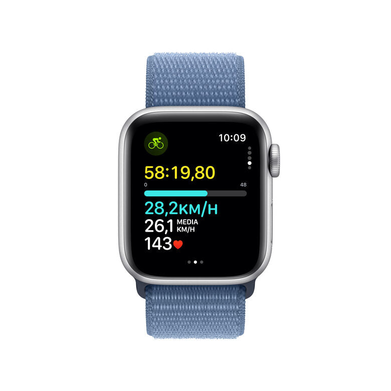 Apple Watch SE GPS + Cellular Cassa 40mm in Alluminio con Cinturino Sport Loop Blu Inverno