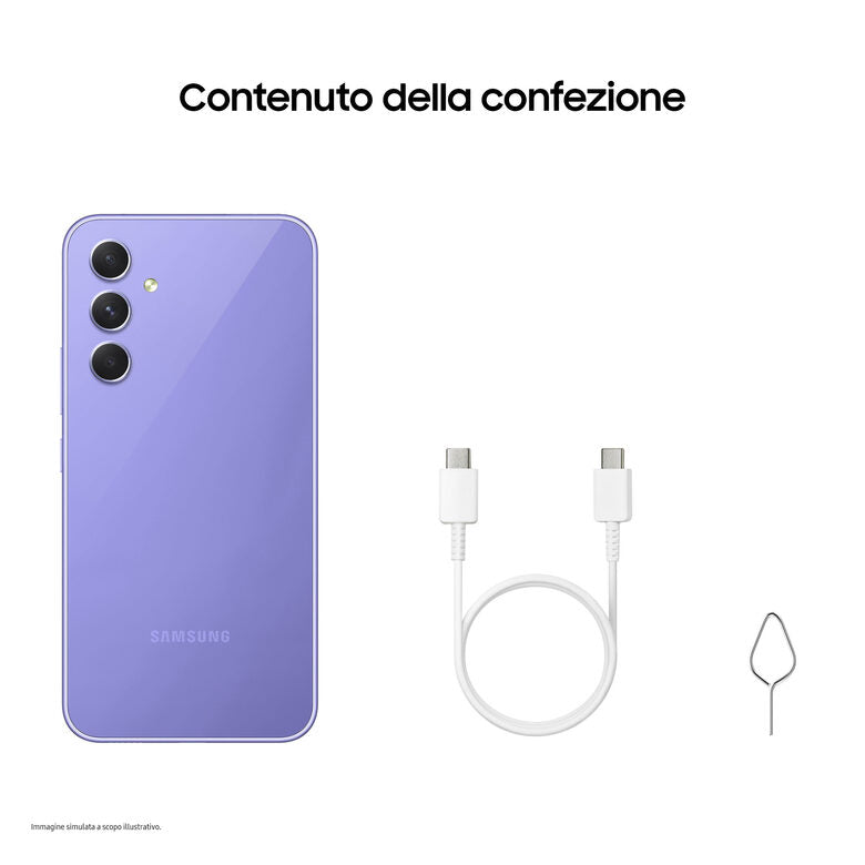 Samsung Galaxy A54 5G Display FHD+ Super AMOLED 6.4”, Android 13, 8GB RAM, 256GB, Doppia SIM, Batteria 5.000 mAh, Awesome Violet