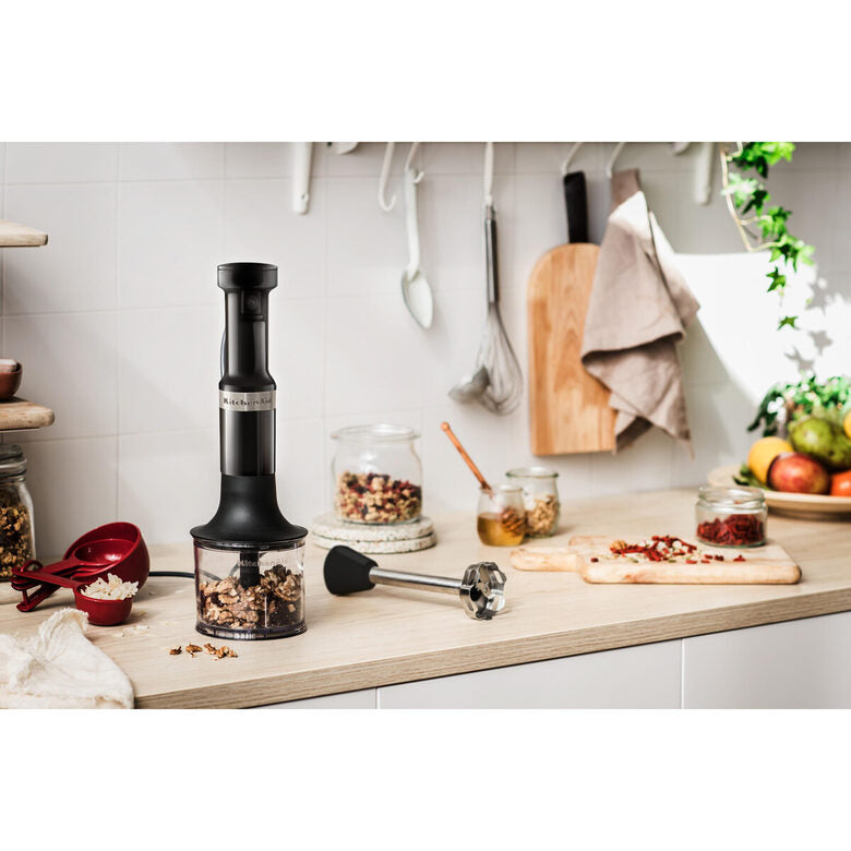 KitchenAid 5KHBV83EOB Frullatore ad immersione 180 W Nero, Acciaio inox