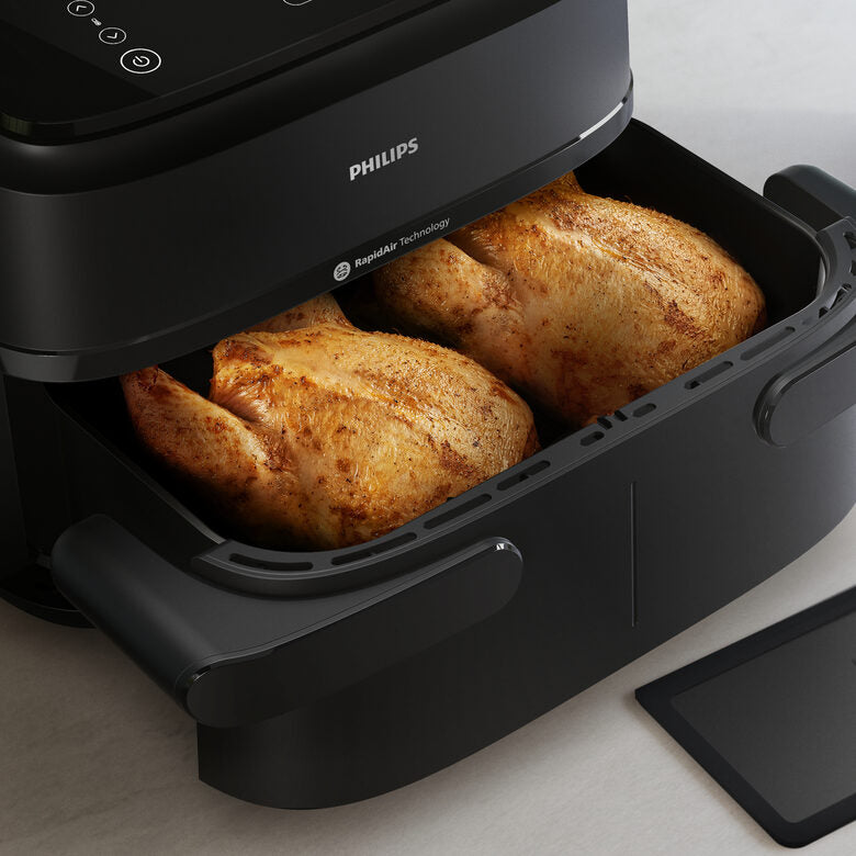 Philips Serie 1000 Airfryer con cestello flexi/doppio, friggitrice ad aria da 7.1L, 10 metodi di cottura, App per ricette NA150/00