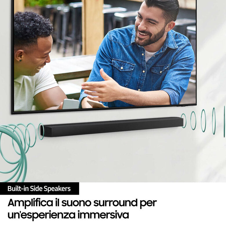 Samsung Soundbar HW-B750D/ZF Serie B, 6 Speaker, Wireless Dolby 5.1ch, Audio a 5.1 Canali, Surround sound expansion, Compatibile con Alexa e Google Assistant Black