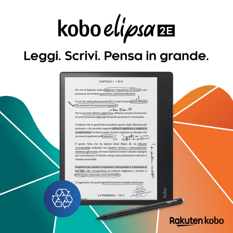 Rakuten Kobo Elipsa 2E lettore e-book reader Touch screen 32 GB Wi-Fi Nero