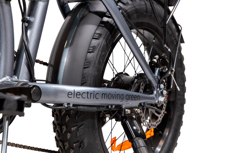 EMG Fat Bike Bomber 250W con telaio 17" foldable, ruota 20", Freni a disco a/p, Cambio Shimano e batteria 10Ah