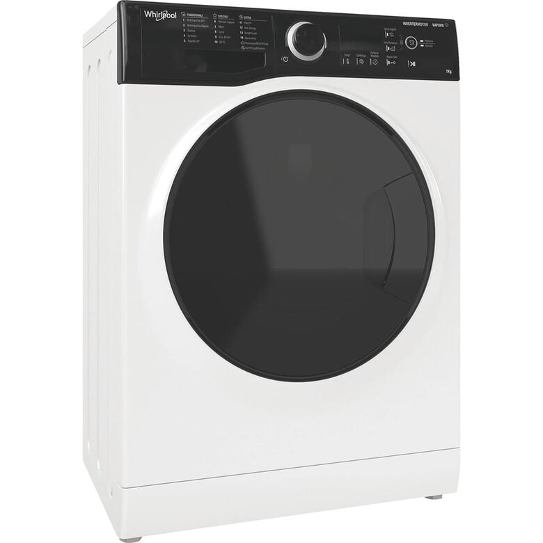 Whirlpool WSB 726 D IT, 7kg, classe A, colore Bianco, Inverter, 1200 giri, Display digitale XL, porta dark screen, Vapore