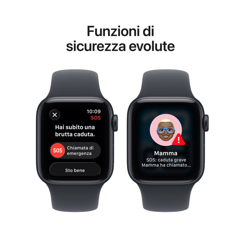 Apple Watch SE (3nd generation) SE 3 GPS + Cellular 40mm Cassa Alluminio Mezzanotte con Sport Band Mezzanotte - S/M