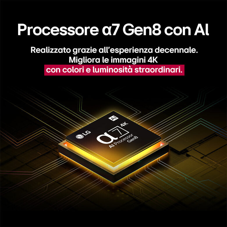 LG QNED AI 55QNED80A6A TV Serie QNED80 55'' 4K, α7 Gen8, HDR10, 20W, 3 HDMI con Game Optimizer, Smart TV WebOS 25