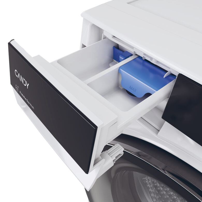 Candy BWS 4128B8-S Lavasciuga A Libera Installazione 12 Kg, 1400 Giri, ProWash&Dry, Proactive Ecowash, Candy Clean Shields, Soft Drum, Classe D, Bianco