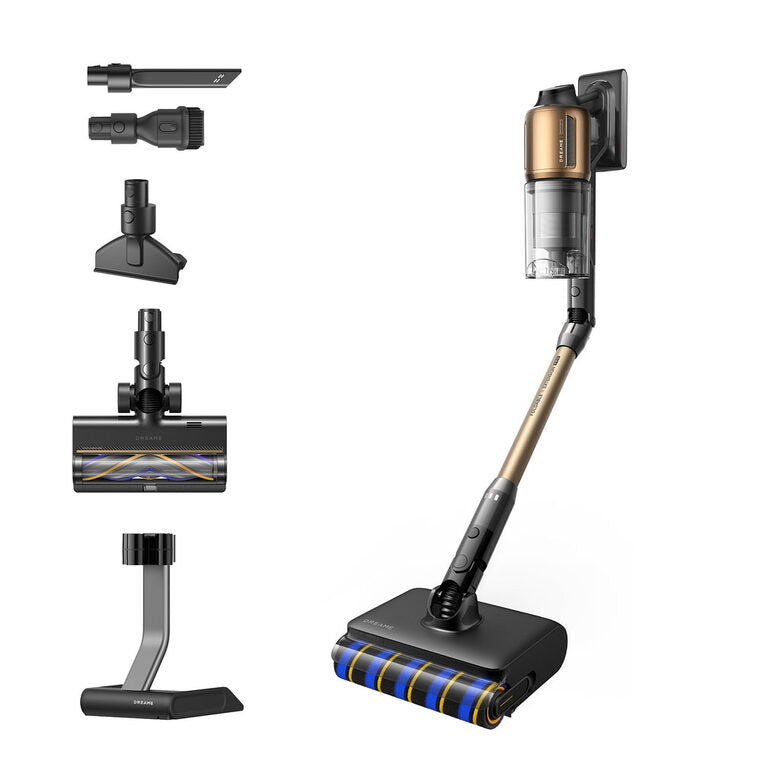 Dreame Z30 Pro Aqua-A Aspirapolvere a bastone 2 in 1 Batteria Secco e bagnato Senza sacchetto 0,6 L 855 W Nero, Oro 3,2 Ah
