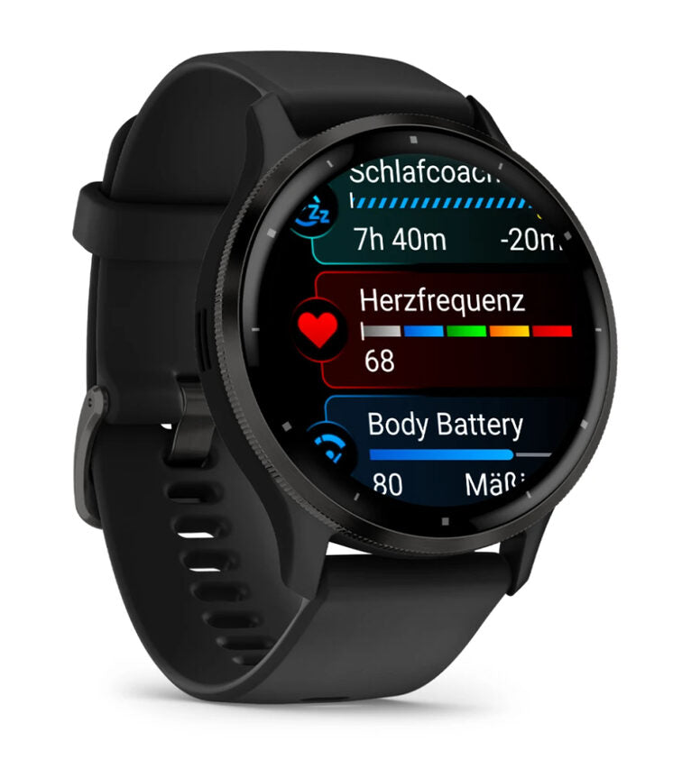 Garmin Venu 3 3,56 cm (1.4") AMOLED 45 mm Digitale 454 x 454 Pixel Touch screen Nero Wi-Fi GPS (satellitare)