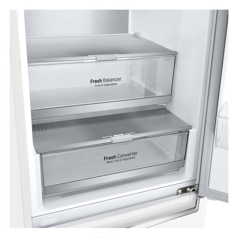 LG GBB72SWVGN Frigorifero combinato, Classe D, 384L, Wine Rack, No frost, Bianco