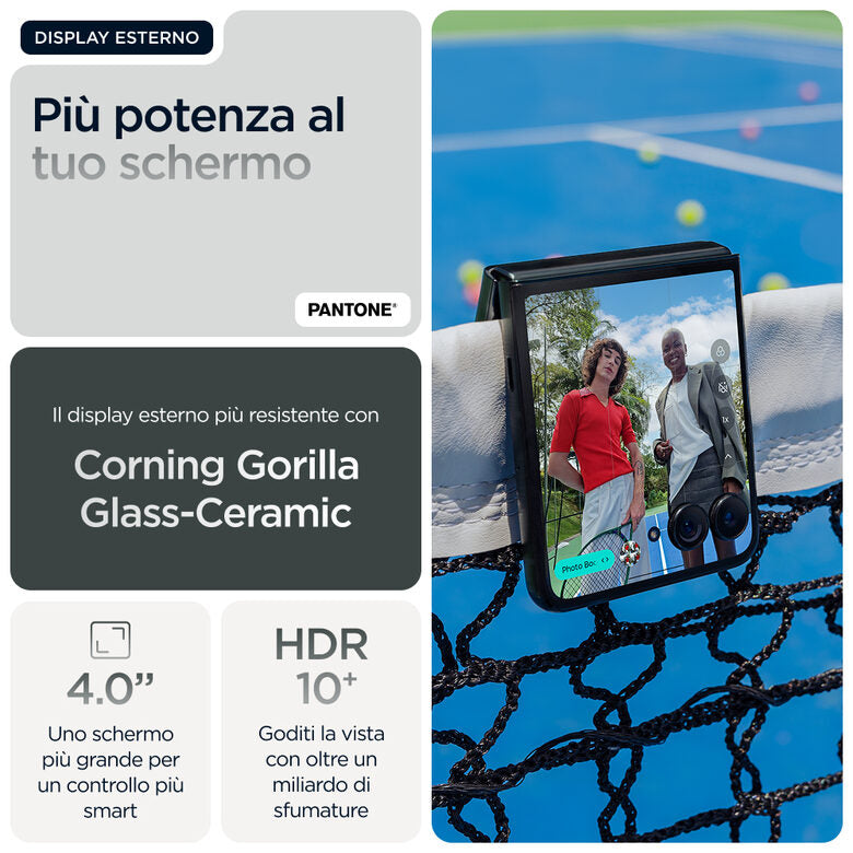 Motorola razr 60 Ultra con Moto AI (16/512GB, 50+50MP, selfie 50MP, display esterno 4.0" interno 7" pOLED 165Hz, Qualcomm Snapdragon 8 Elite, 4700mAh, 5G, Dual SIM, Android 15) PANTONE Scara