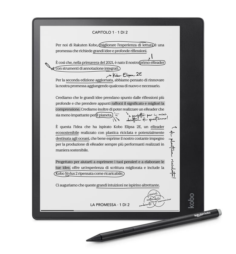 Rakuten Kobo Elipsa 2E lettore e-book reader Touch screen 32 GB Wi-Fi Nero