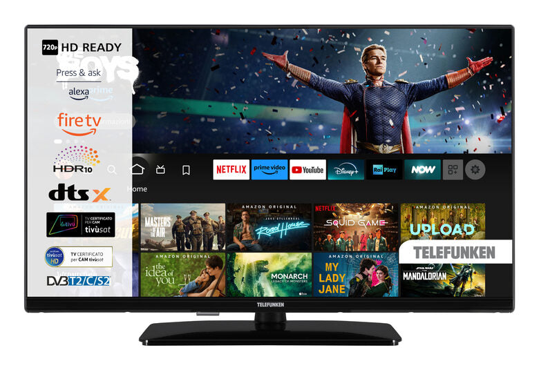Telefunken TE32759B50V4D TV 81,3 cm (32") Wi-Fi Nero 250 cd/m²