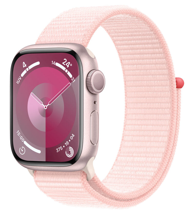 Apple Watch Series 9 GPS Cassa 41mm in Alluminio Rosa con Cinturino Sport Loop Rosa Confetto