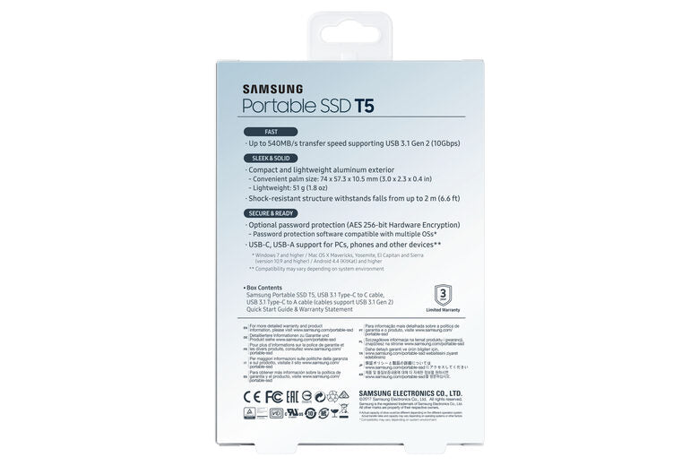 Samsung Portable SSD T5 USB 3.1 500GB