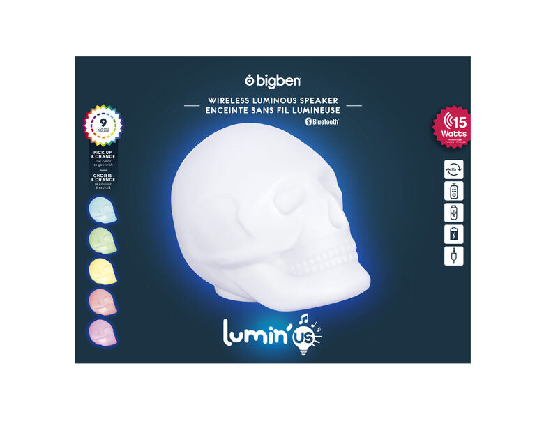 Bigben Interactive BTLSSKULL altoparlante portatile Bianco 15 W