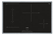 Bosch PVS845FB5E piano cottura Nero, Acciaio inossidabile Da incasso Piano cottura a induzione 4 Fornello(i)
