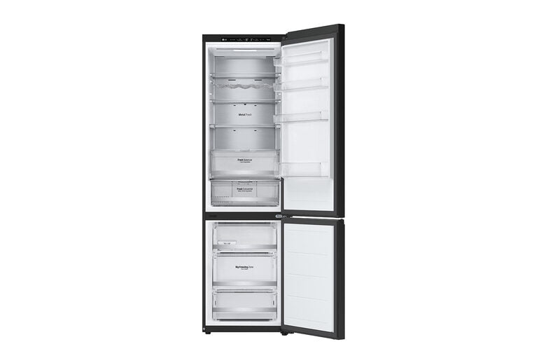LG GBB72BM9DQ Frigorifero combinato, Classe D, 387L, Wi-Fi, Wine Rack, Porta in vetro,Nero