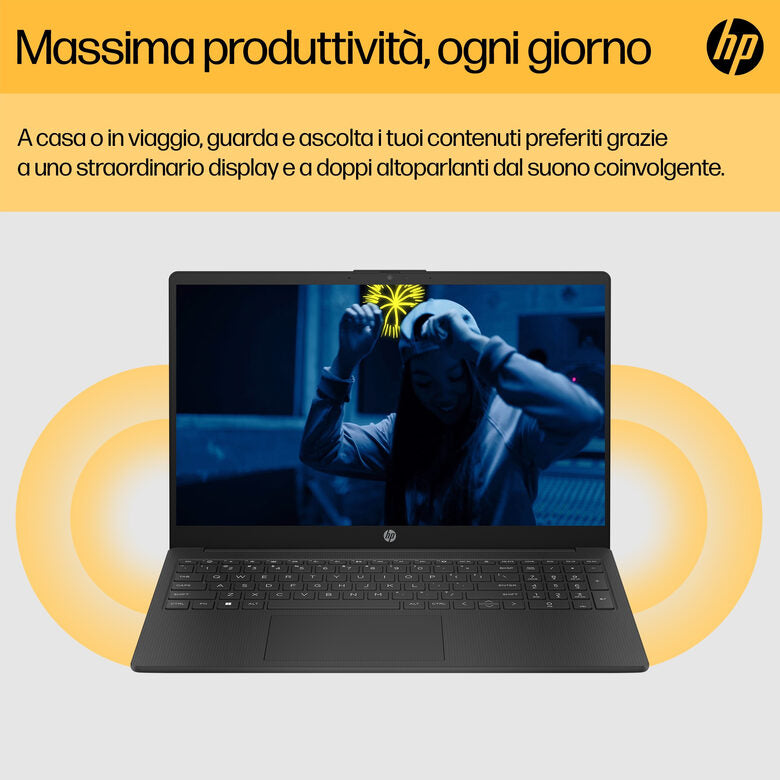 HP 15-fc0084nl AMD Ryzen™ 5 5625U Computer portatile 39,6 cm (15.6") Full HD 8 GB DDR4-SDRAM 512 GB SSD Wi-Fi 6 (802.11ax) Windows 11 Home Argento