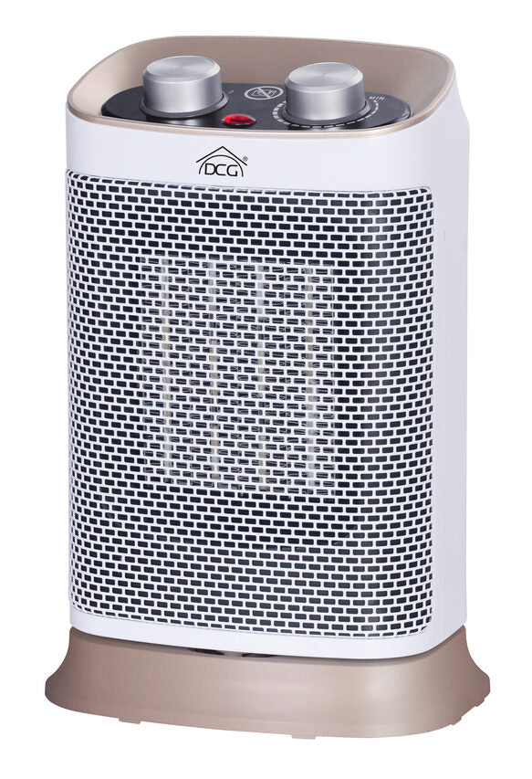 DCG Eltronic PTC0589 stufetta elettrica Interno Marrone, Bianco 1500 W Riscaldatore ambiente elettrico a infrarossi