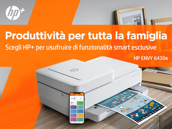 HP ENVY 6430e Wireless All-in-One Colore Stampante, Instant Ink; Fotocopiatrice, scanner