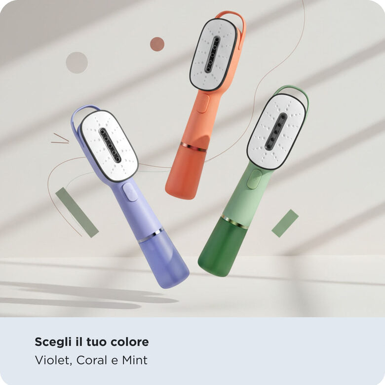 Ariete 4301 Steam Style, Ferro da stiro verticale, 1200W, Colpo vapore 20g/min, Vapore in 30 secondi, Capacità 80ml, Coral