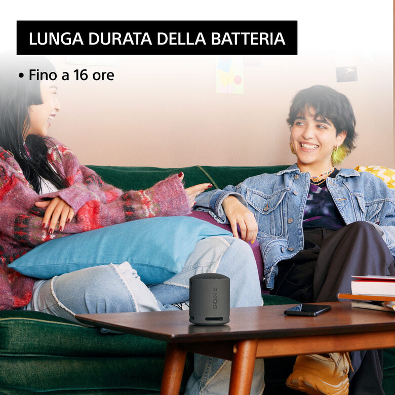 Sony SRS-XB100 - Speaker Wireless Bluetooth, portatile, leggero, compatto, da esterno, da viaggio, resistente IP67 impermeabile e antipolvere, batteria da 16 ore, cinturino versatile, chiama