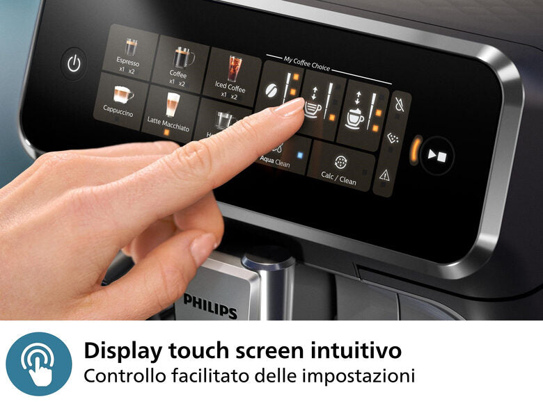 Philips Series 3300 LatteGo EP3347/90 Macchina da caffè automatica, 6 bevande, 1.8 L, cappuccinatore, macine in ceramica
