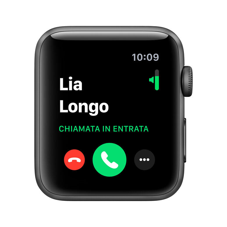 Apple Watch Series 3 GPS, 42mm in alluminio grigio siderale con cinturino Sport Nero
