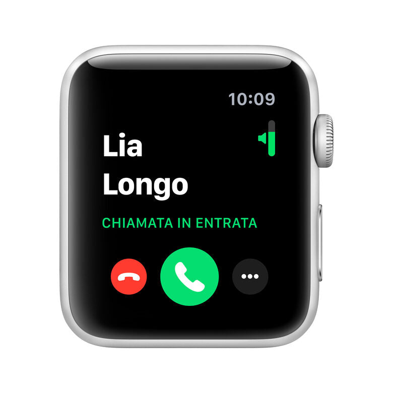 Apple Watch Series 3 GPS, 42mm in alluminio argento con cinturino Sport Bianco