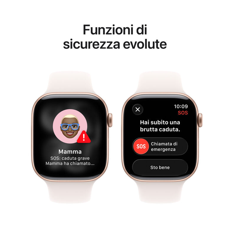 Apple Watch Series 11 GPS 46mm Smartwatch Cassa Alluminio Oro Rosa con Band Rosa Fard - M/L