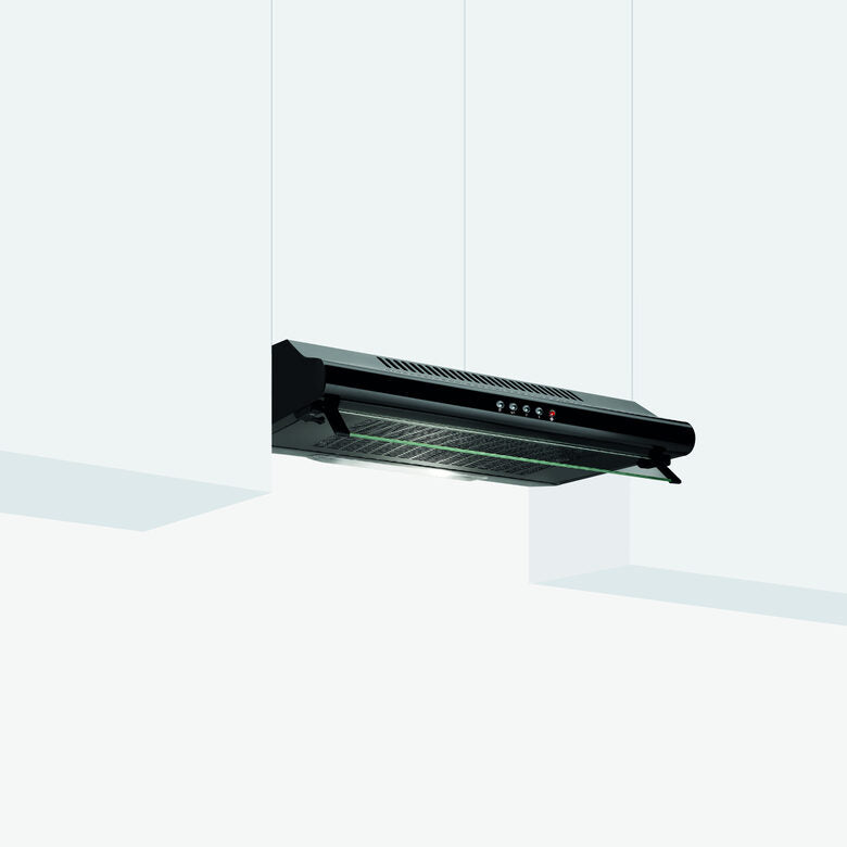 Glem Gas GHC931BK Cappa Aspirante a Incasso Nero 235 m³/h C