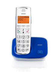 Brondi Bravo Gold 2 Telefono DECT Identificatore di chiamata Blu, Bianco